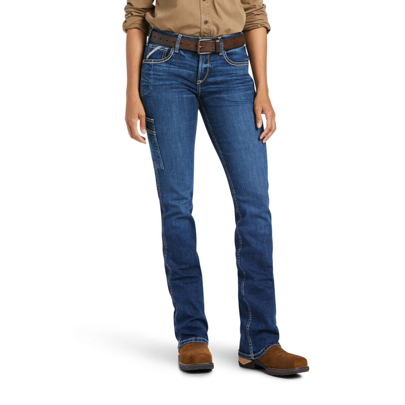 Ariat Jeans Damen - Rebar Work Flex Perfect Rise Riveter Boot Cut DunkelBlau ( VKFCZ-1794 )